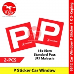 P Sticker for Car Window Sticker P 1 X 2-Keping #P-Sticker #9512 